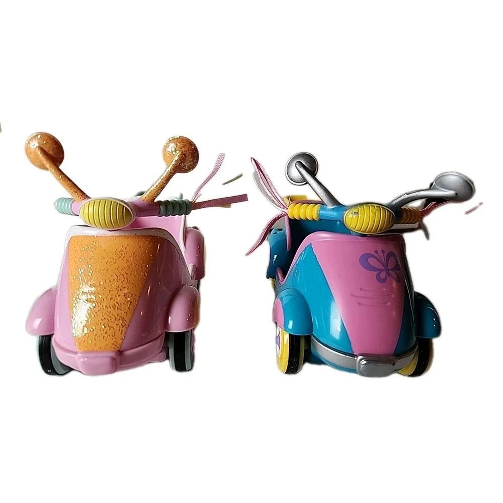 Lot 2 My Little‎ Pony Butterfly Island Scootin' Along Scooters 2004 Pink & Blue